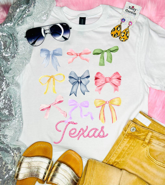 Colorful Ribbons State White Tee