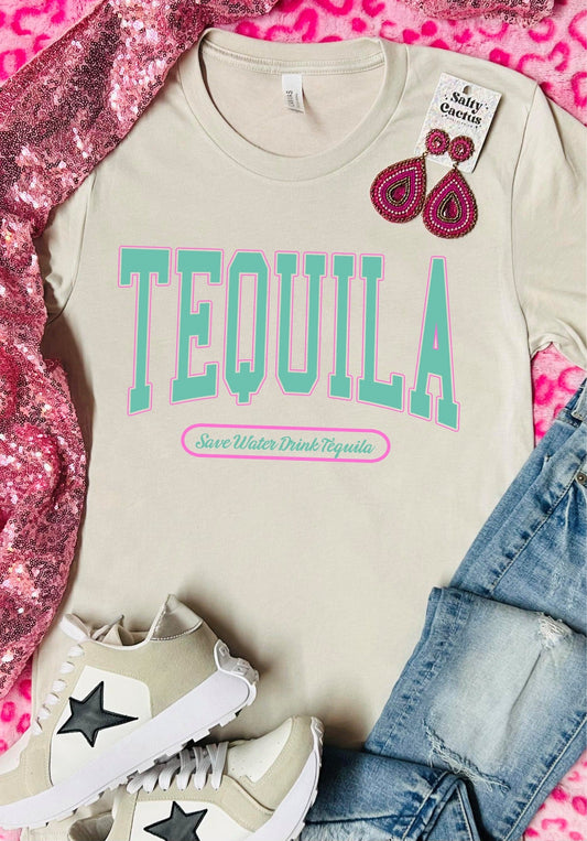 Tequila Save Water Tan Tee