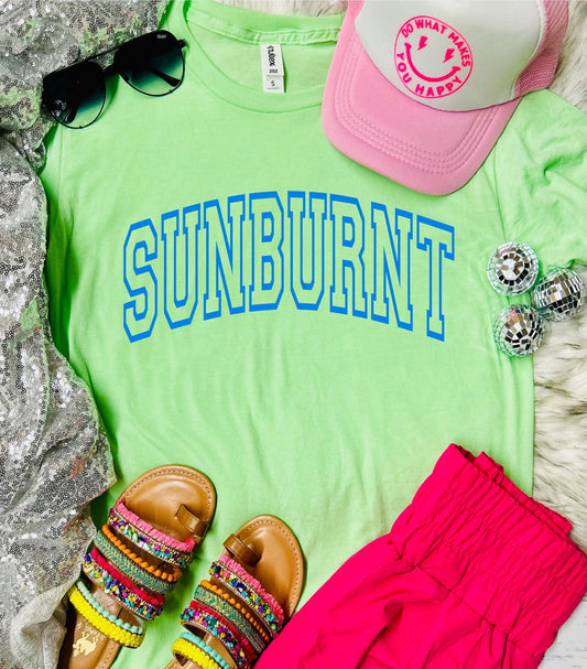 Sunburn Heather Neon Mint Tultex Tee