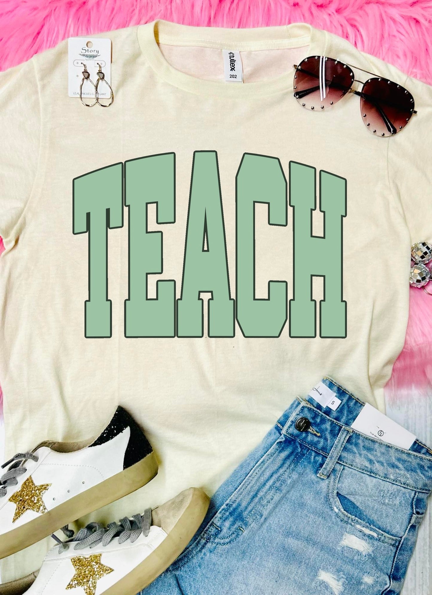 *DTG* Teach Natural Tultex Tee