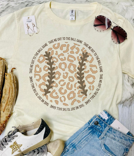 Leopard Ball Natural Tultex Tee