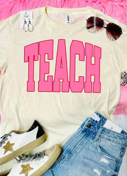 *DTG* Teach Natural Tultex Tee