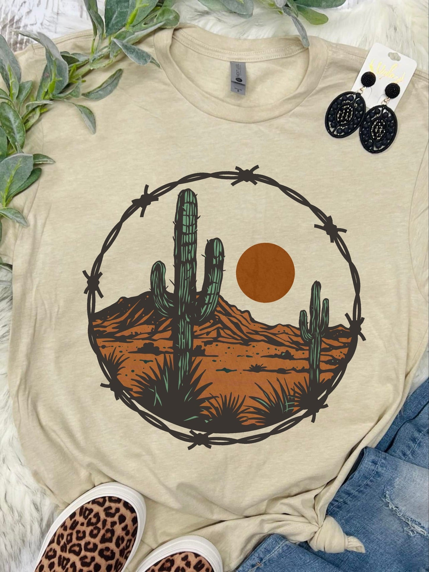 Barbwire Desert Tan Tee