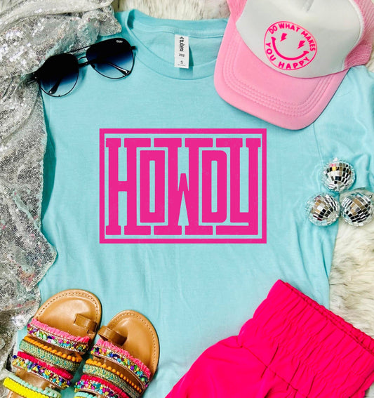 Howdy Retro Pink Heather Purist Tee