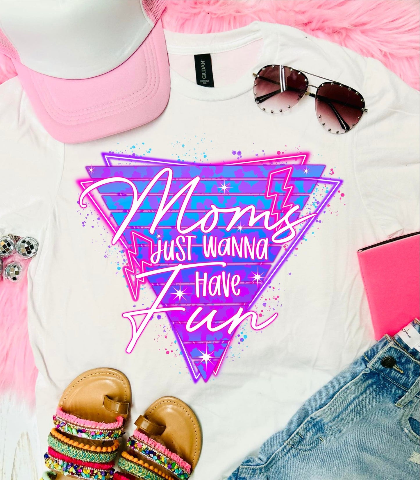 Moms Just Wanna Have Fun White Tee