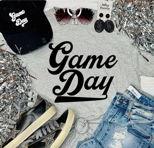 Game Day Retro Ash Grey Tee