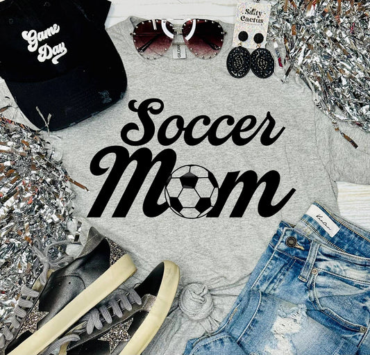 Soccer Mom Retro Ash Grey Tee