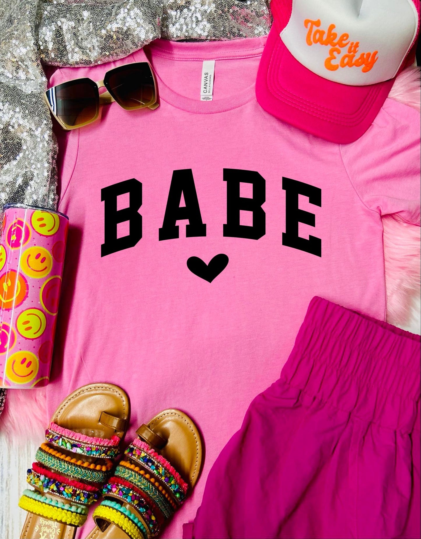 Babe Heart Charity Pink Tee