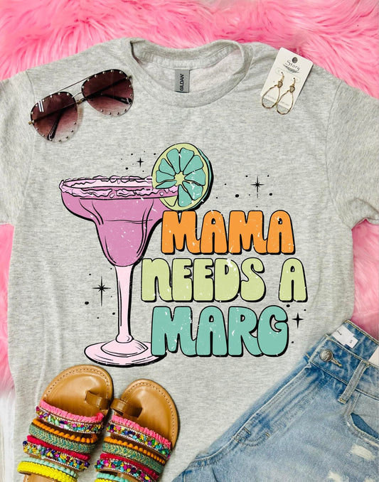 Mama Needs a Marg Ash Grey Tee