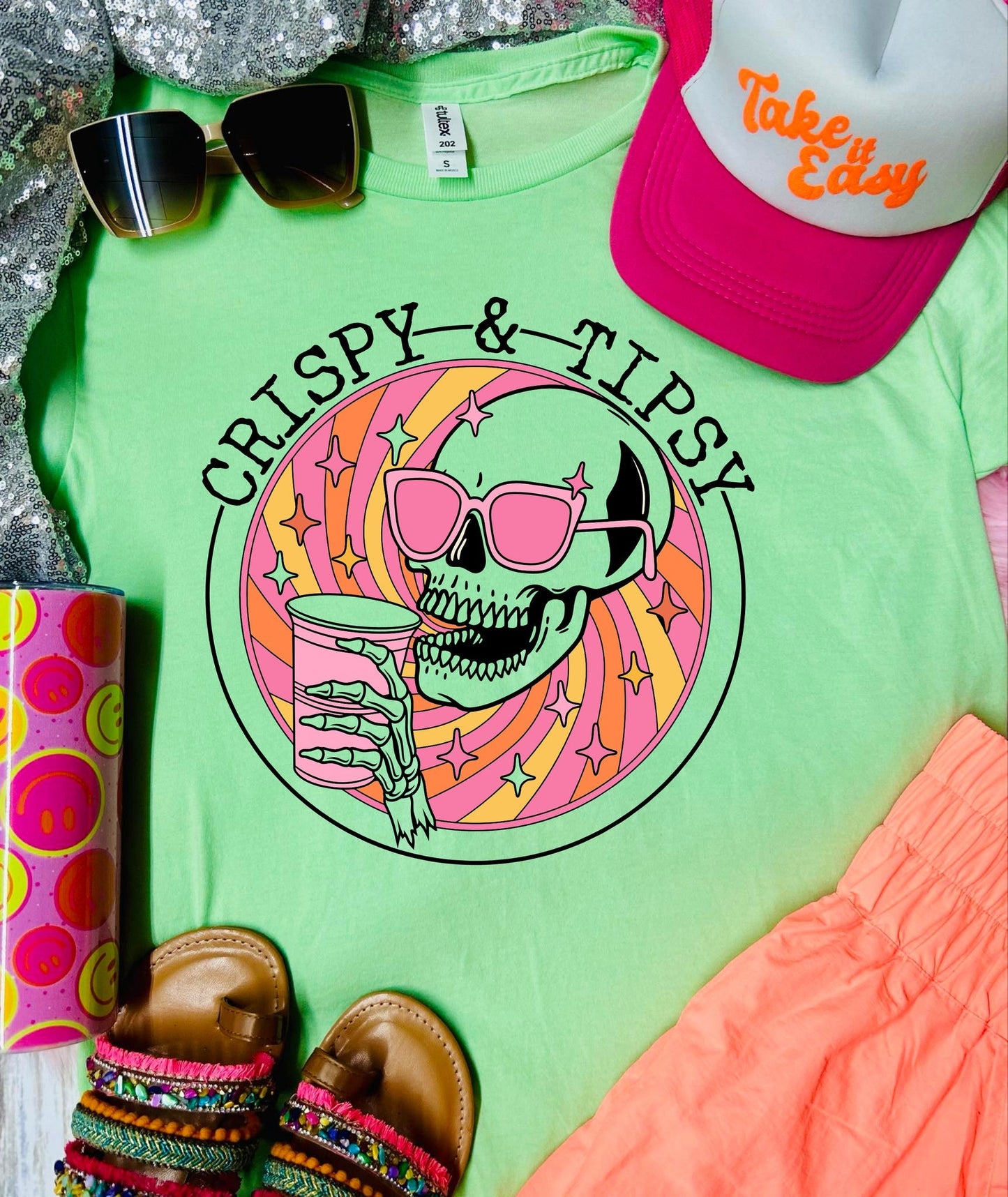 Crispy and Tipsy Neo Mint Tee