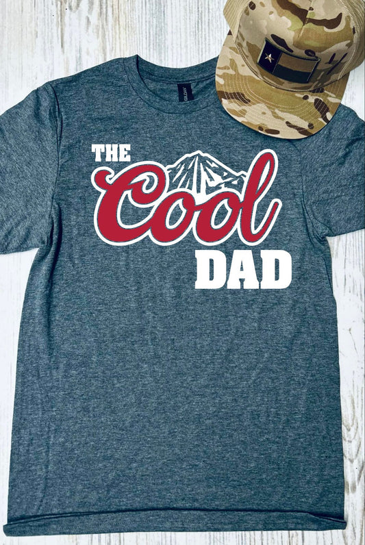 *DTF* The Cool Dad Heather Charcoal Tultex