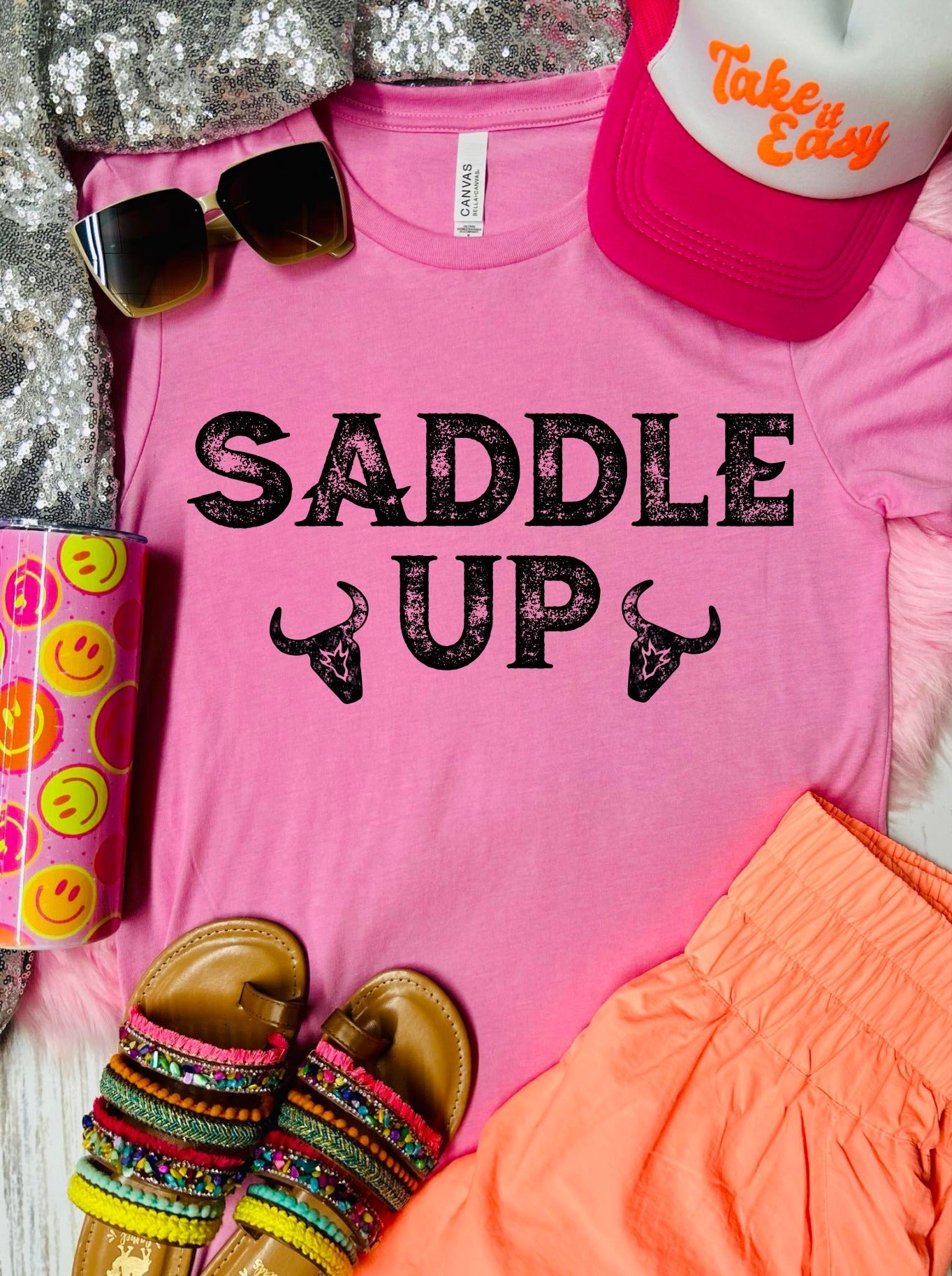 Saddle Up Charity Pink Tee