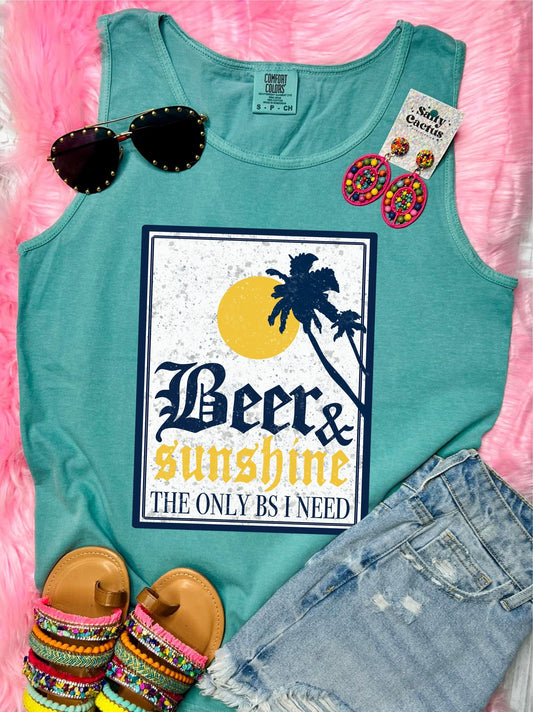 *DTF* Beer & Sunshine Seafoam Comfort Color Tank