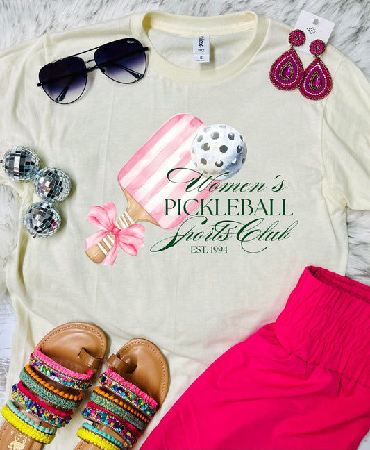 *DTF* Womens Pickleball Ivory Tultex Tee