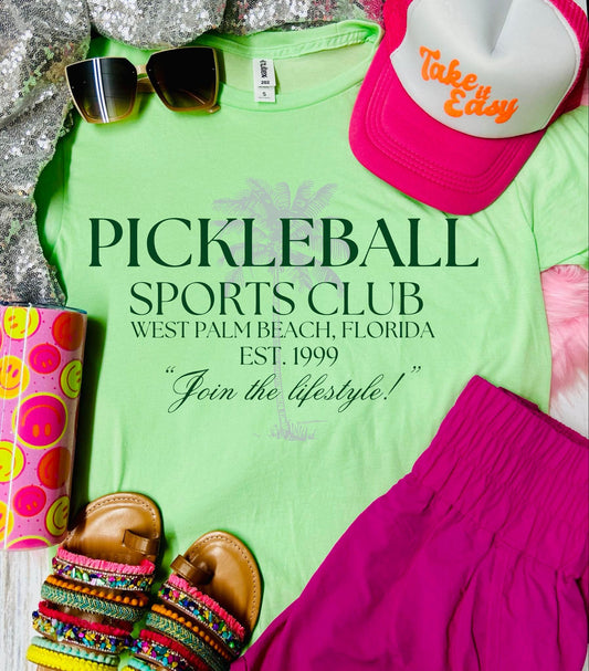 *DTF* Pickleball Sports Club Neo Mint Tee