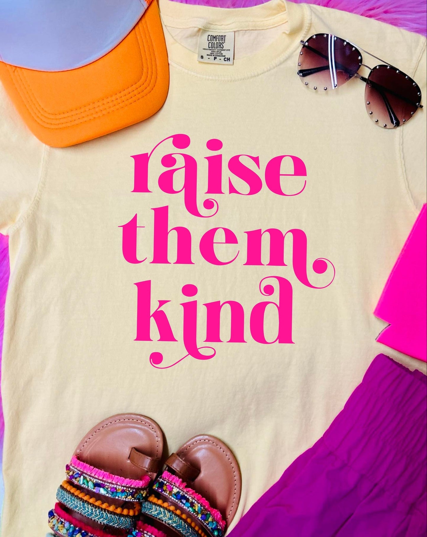 *DTF* Raise Them Kind Butter Comfort Color Tee