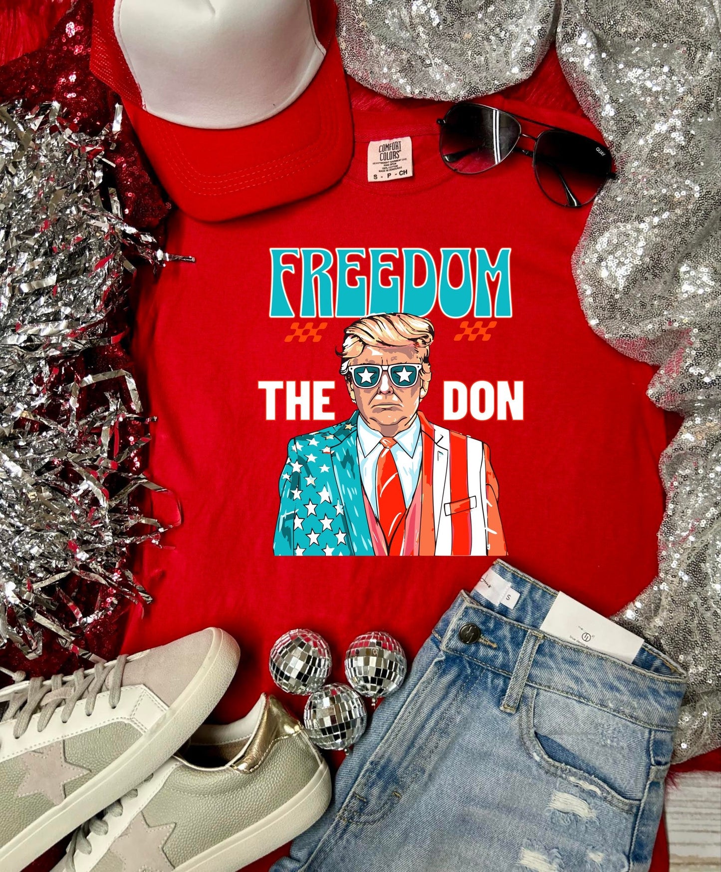 *DTF* Freedom The Don Red Comfort Color Tee