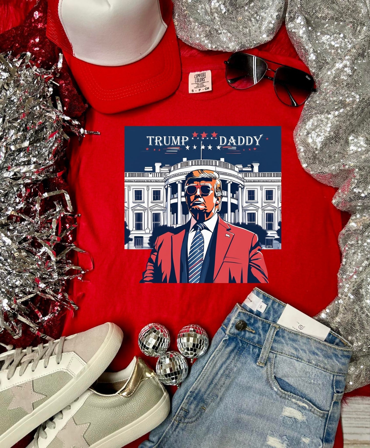 *DTF* Daddy T Red Comfort Color Tee