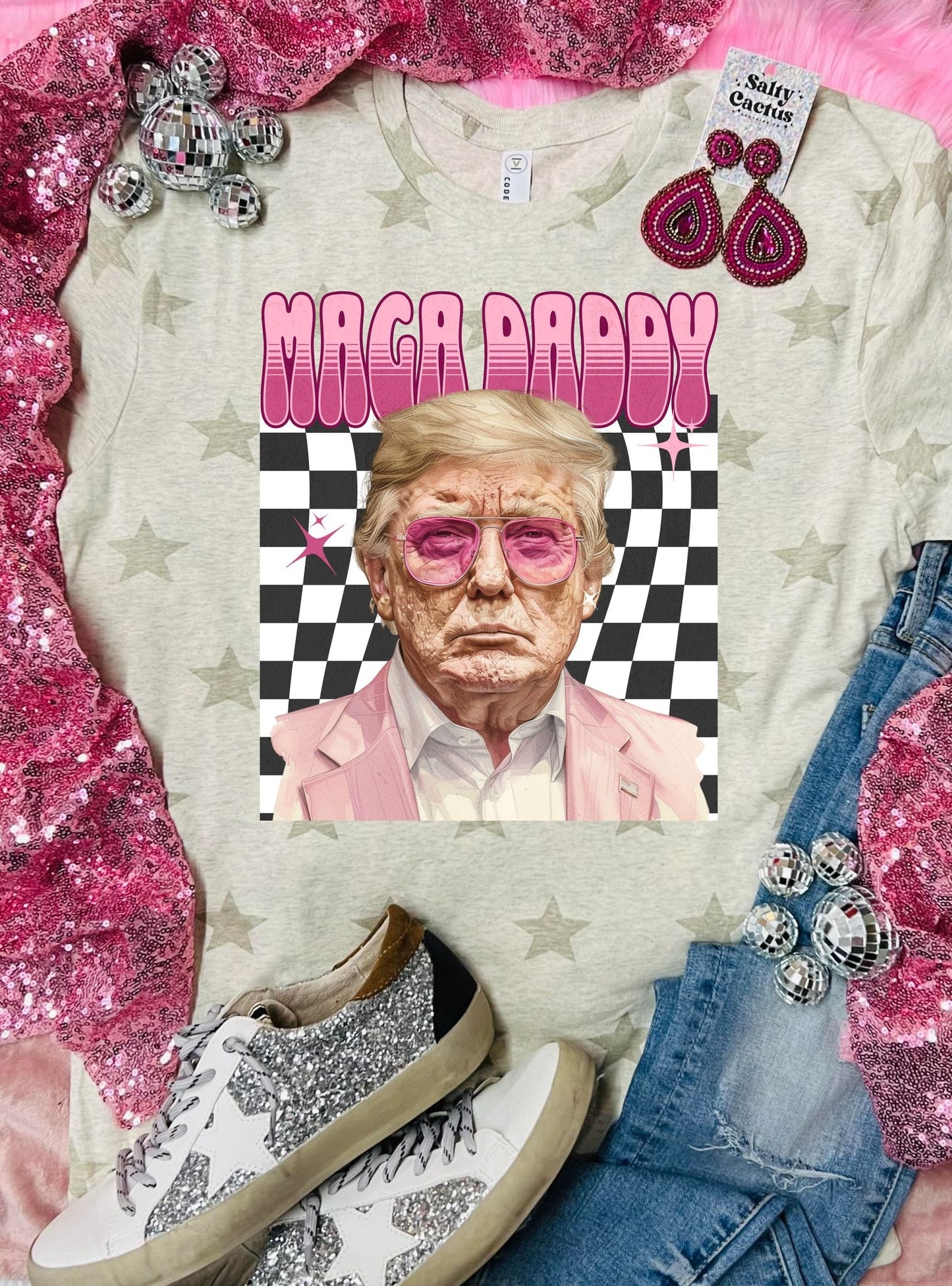 *DTF* Maga Daddy Code Five Star Natural Tee