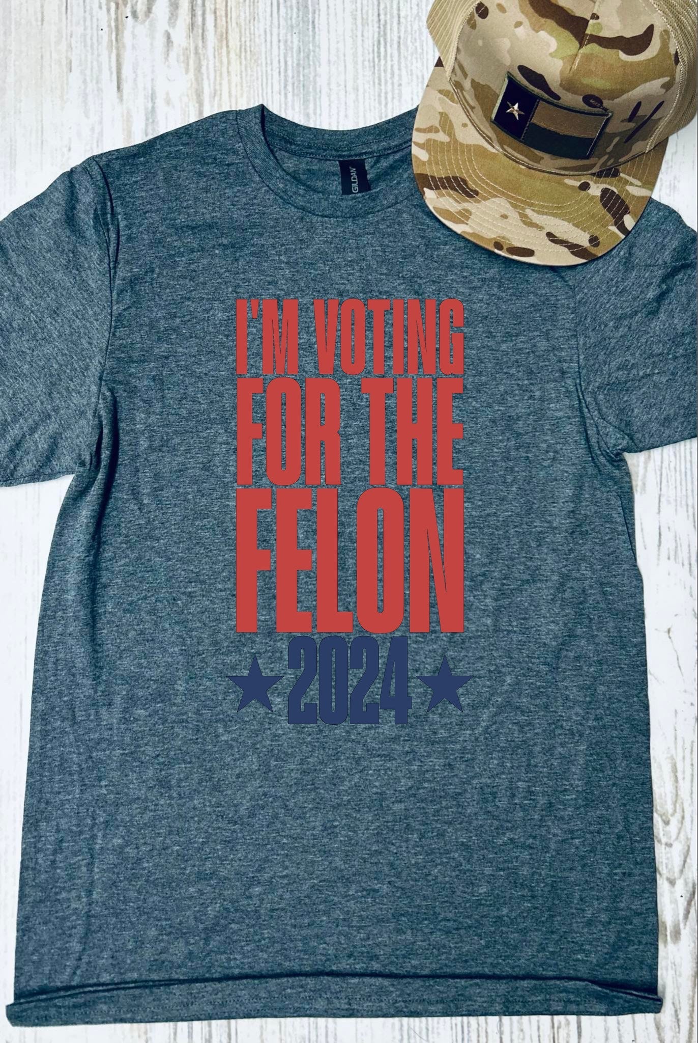 *DTF* I'm Voting for the Felon Dark Heather Tee