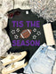 *DTF* Tis the Season Star Football Black Tultex Tee