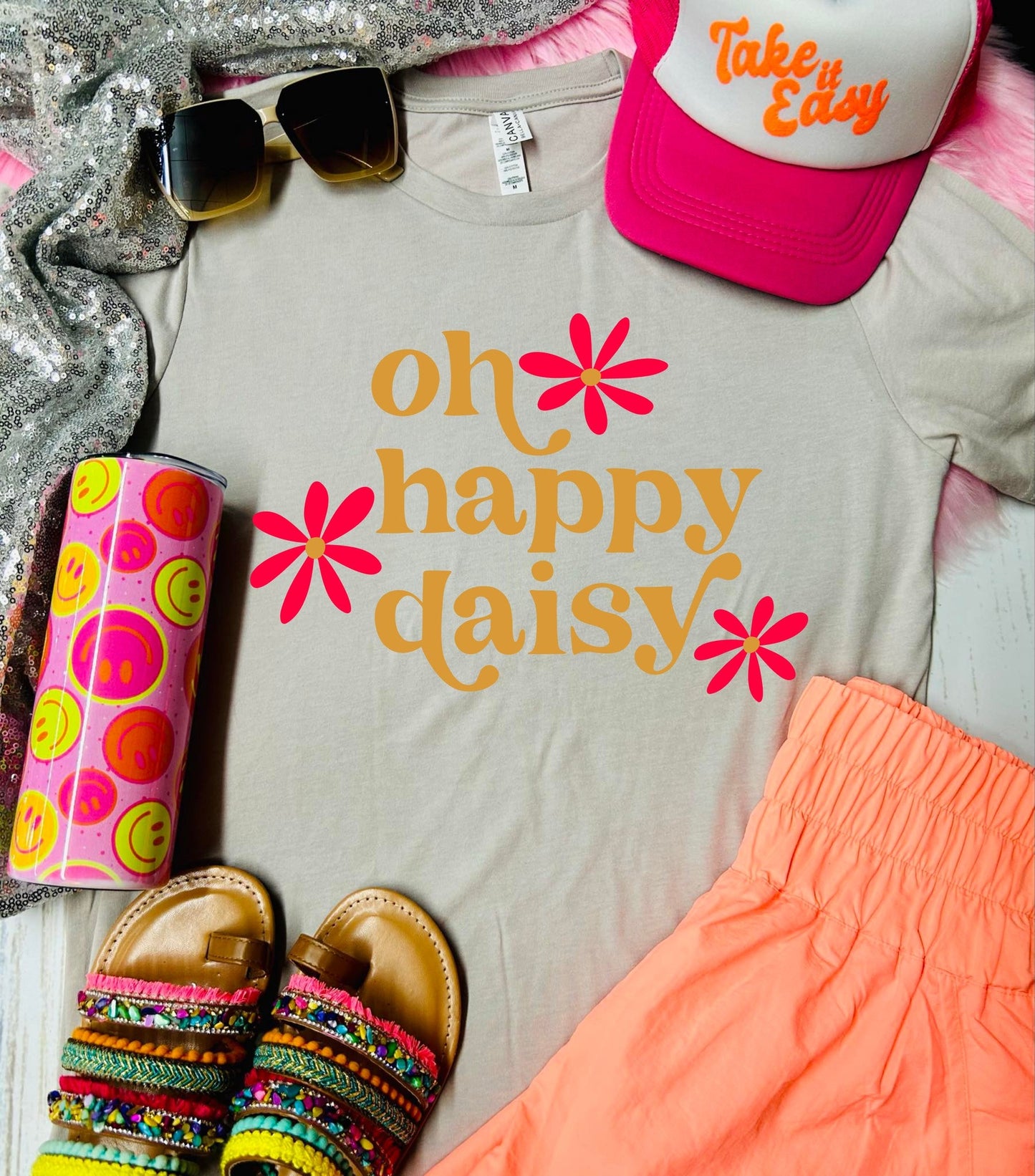 Oh Happy Daisy Tan Tee