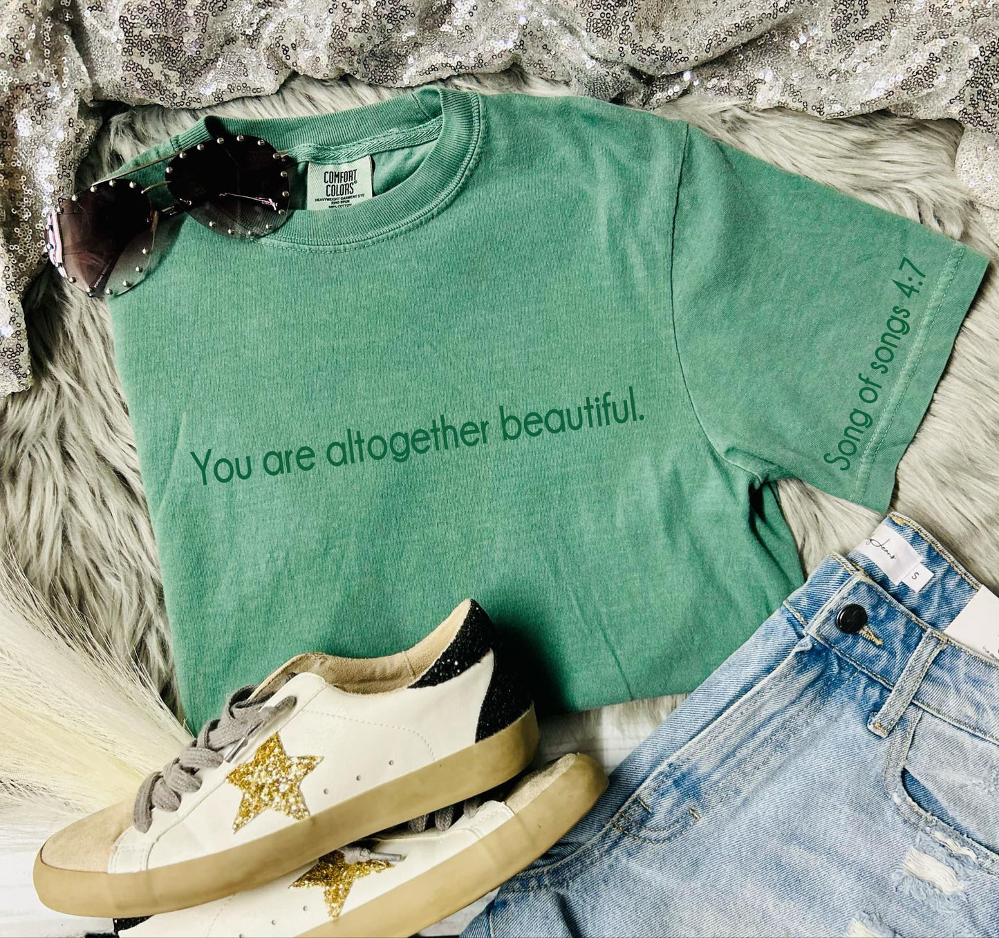 *DTF*You Are Altogether Beautiful EMERALD Comfort Color Tee