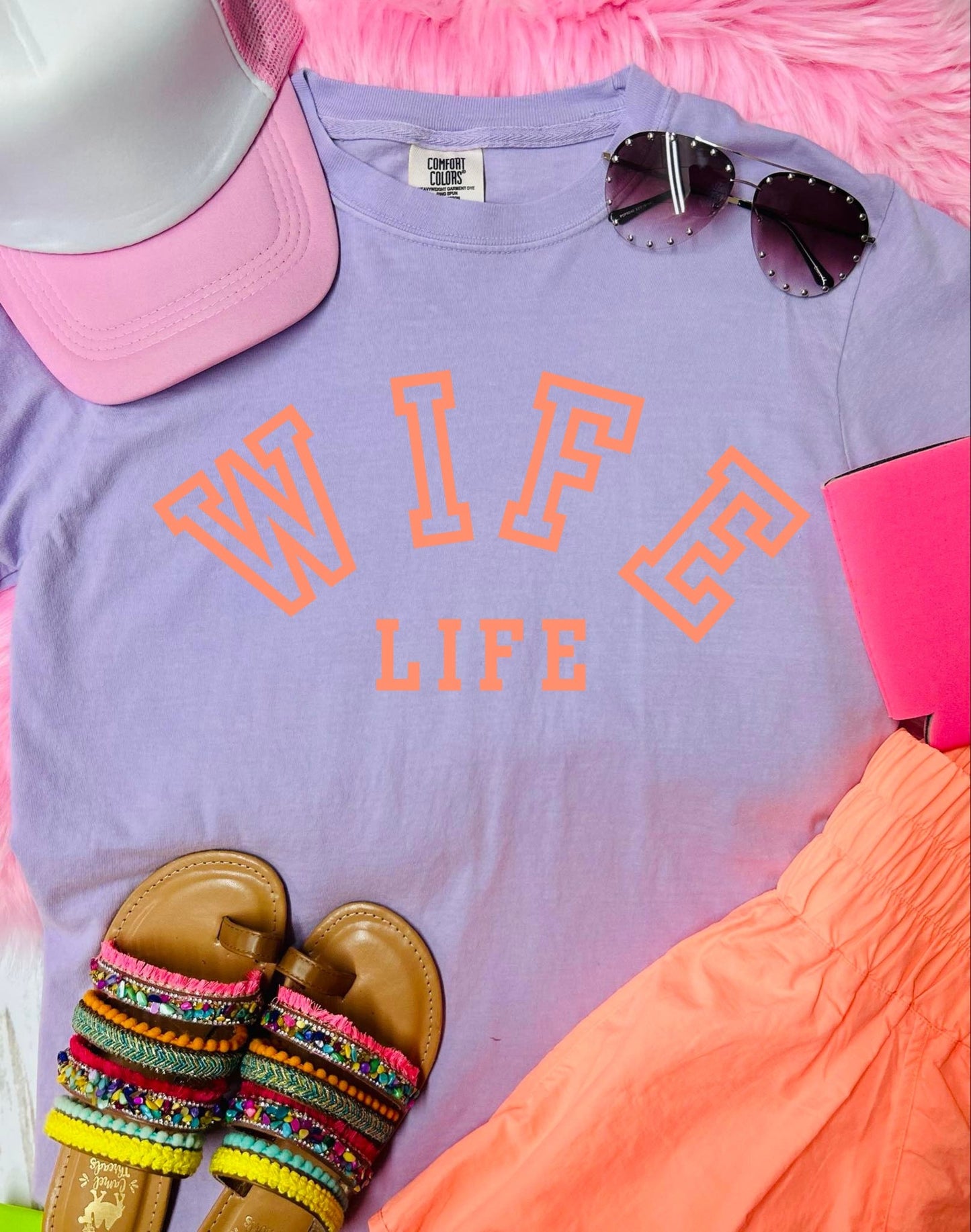 *DTF*Wife Life Orchid Comfort Color Tee