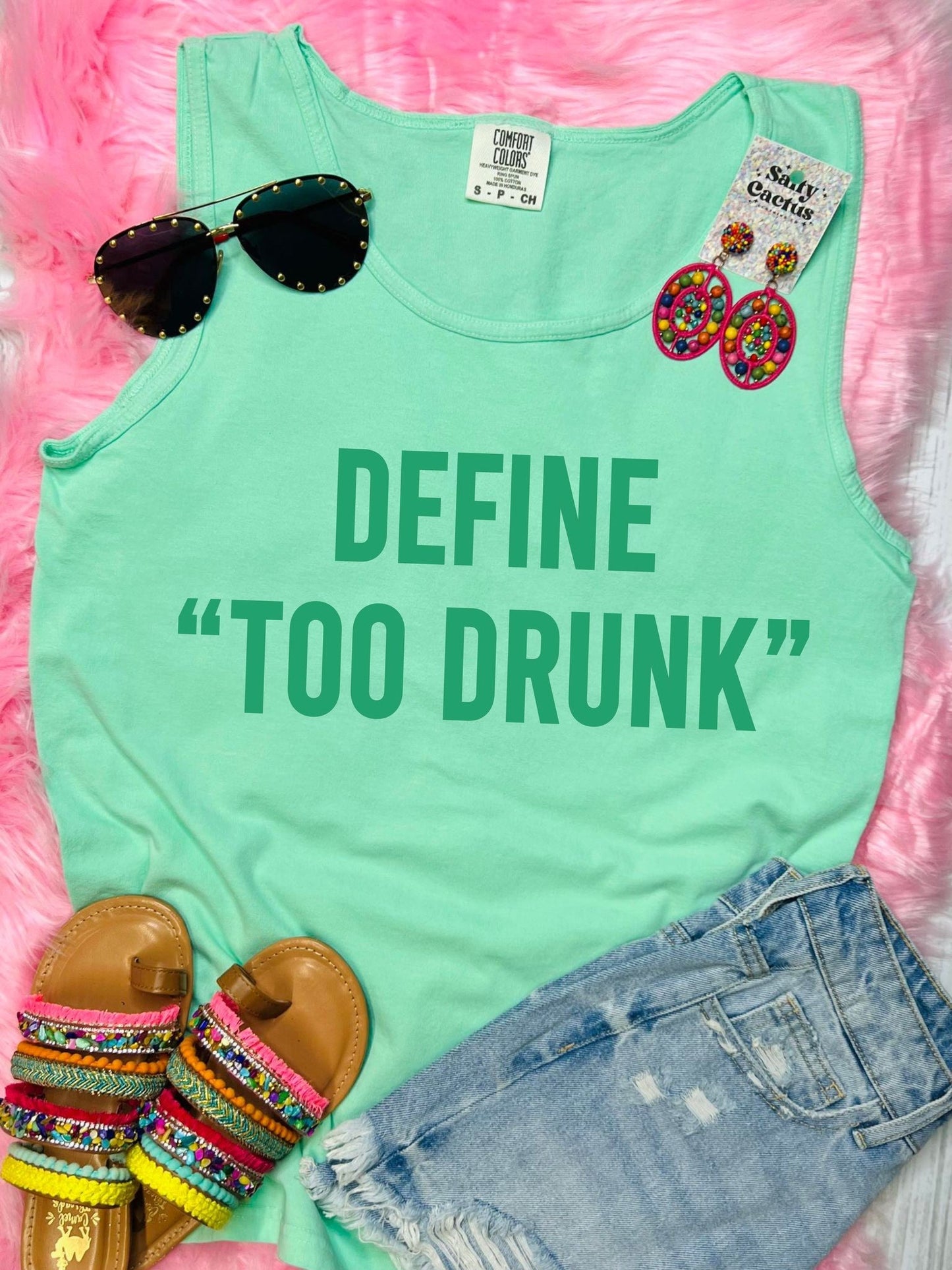 *DTF* Define "Too Drunk" Island Reef Comfort Color Tank