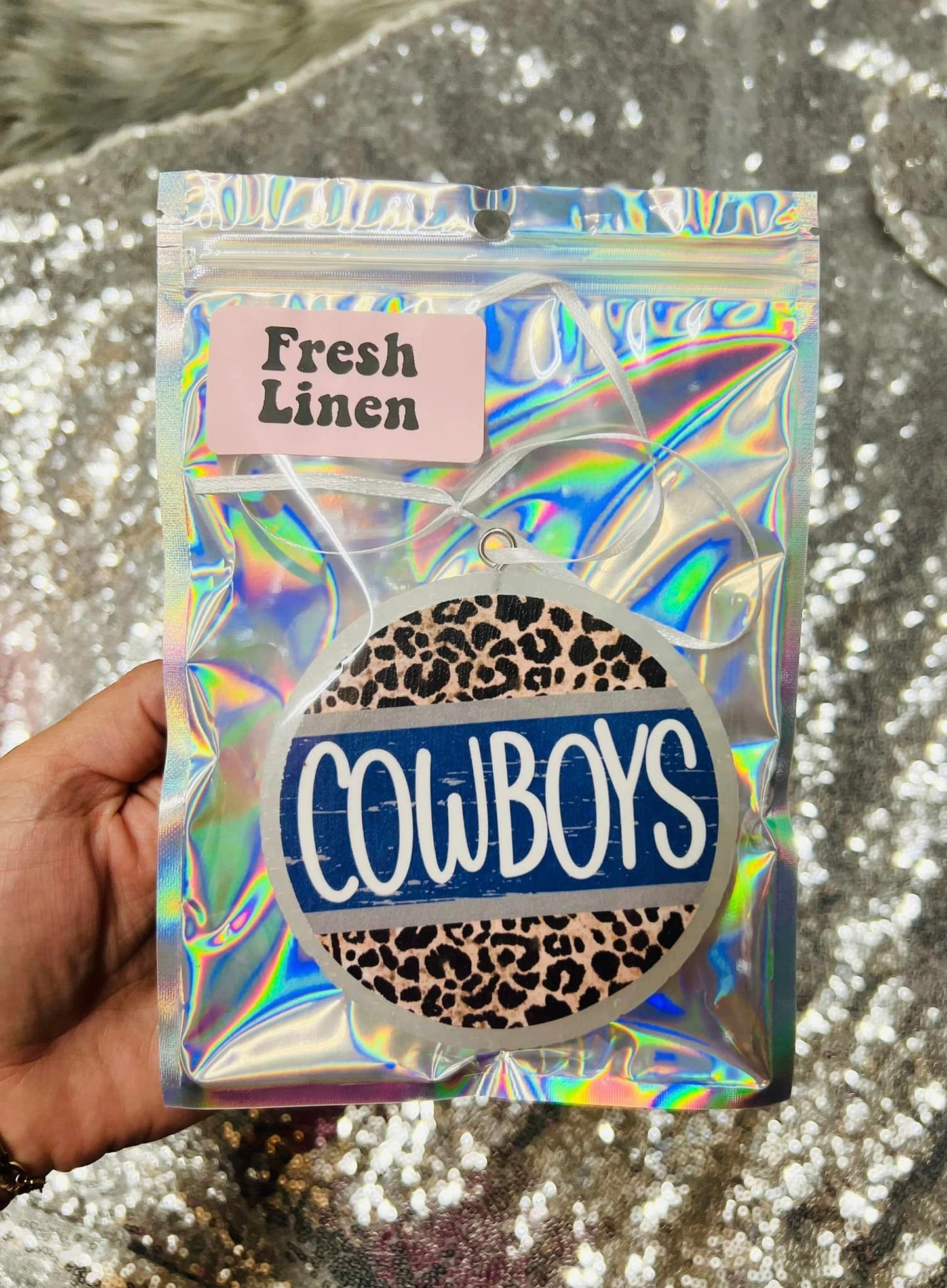 *FRESHIE* Cowboys Leopard Circle Clear