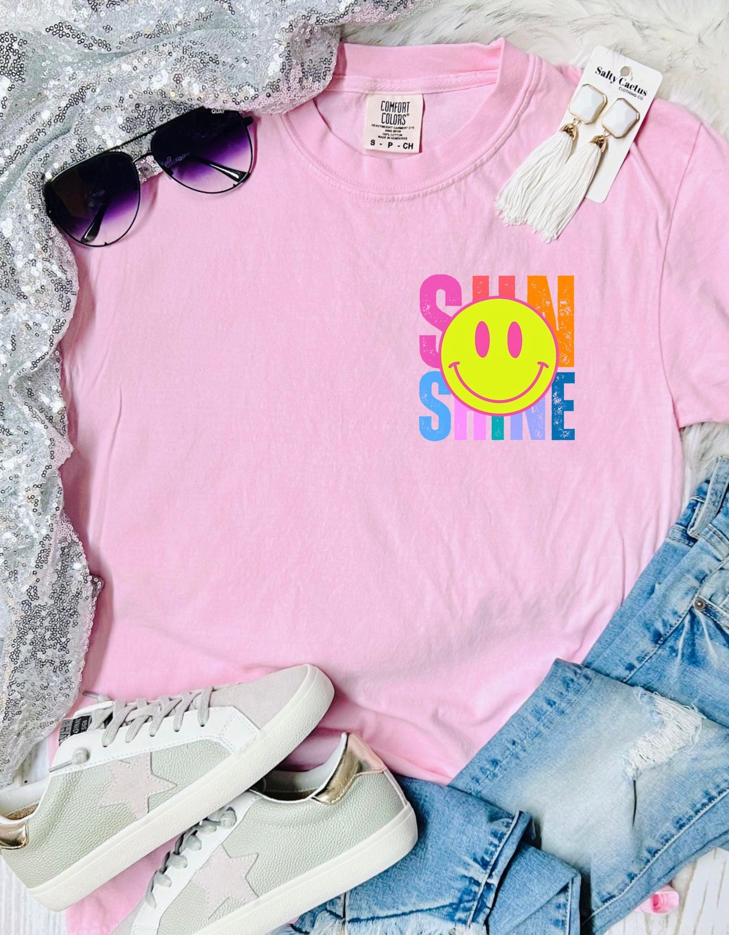 *DTF* Sunshine Neon Smiley Blossom Comfort Color