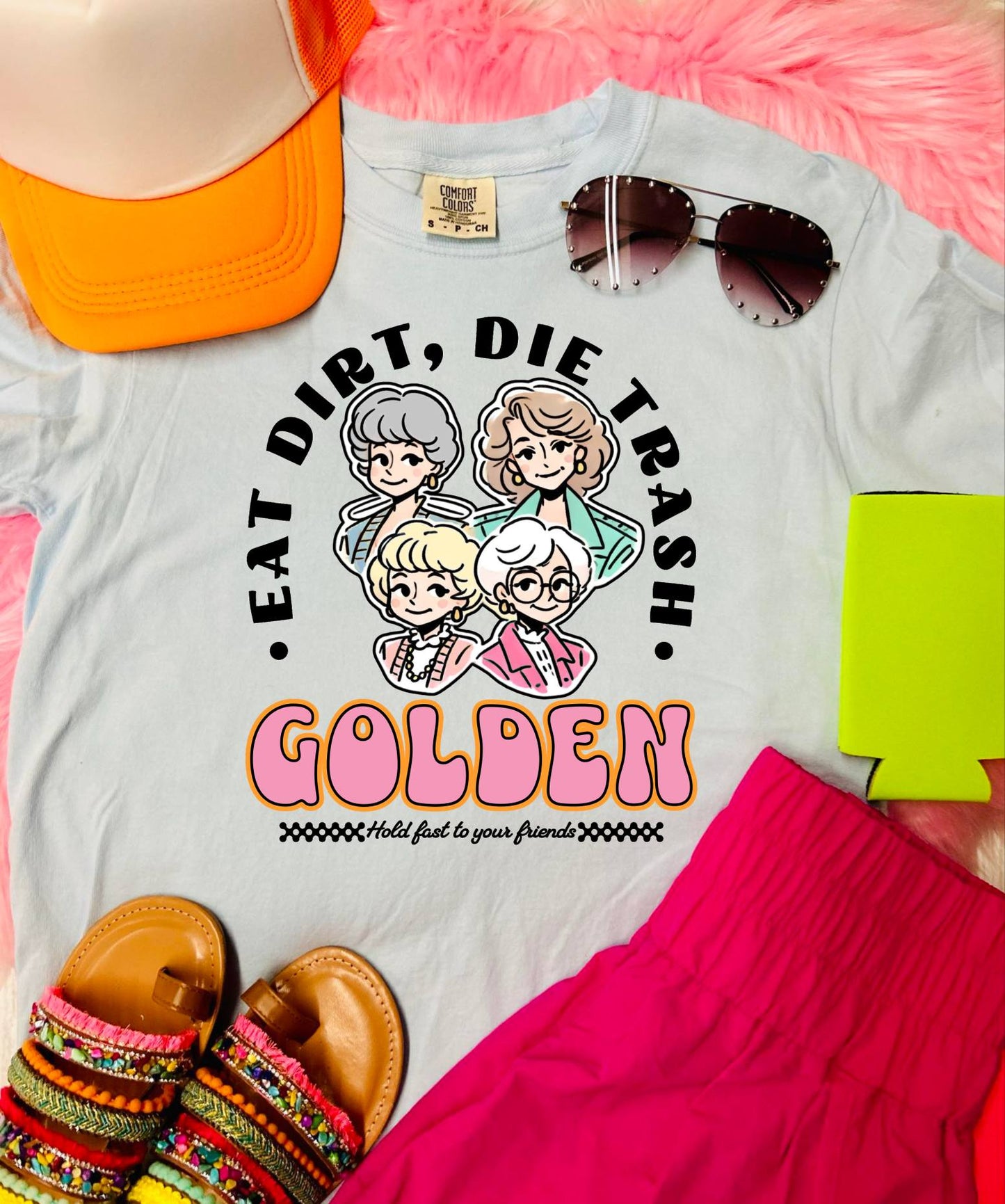 *DTF* Eat Dirt Golden Chambray Comfort Color