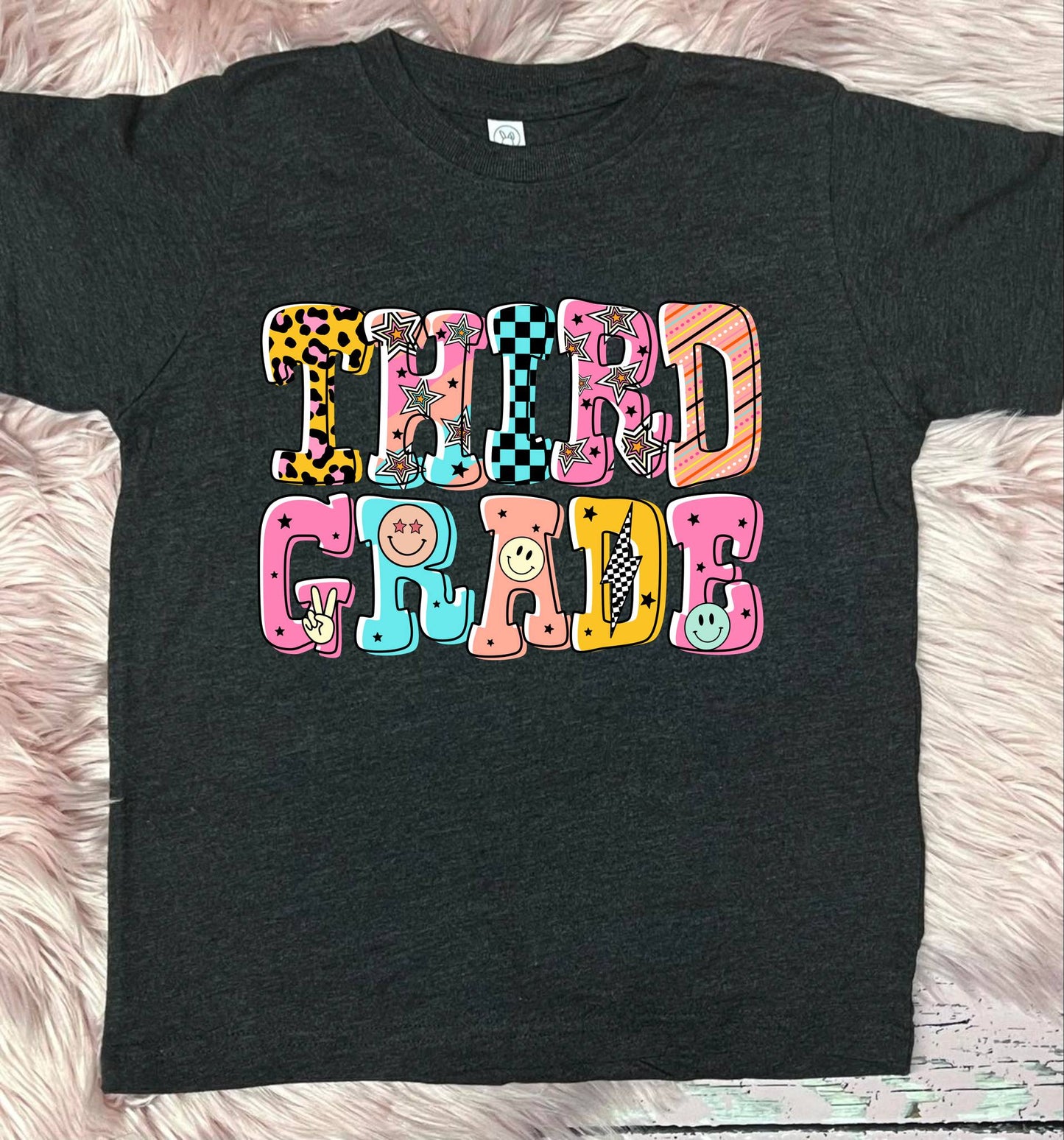 *DTF* Funky School Grade Dark Grey Tee