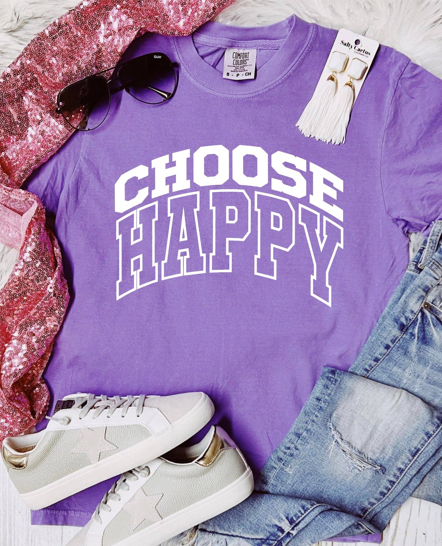 *DTF* Choose Happy Comfort Color Tee