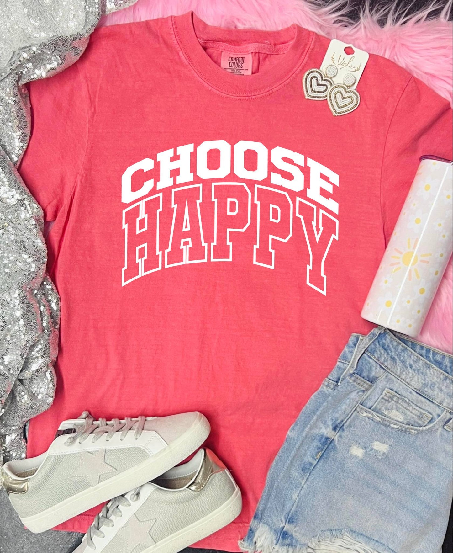 *DTF* Choose Happy Comfort Color Tee