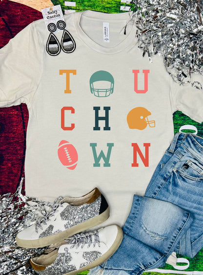 Game Day Touchdown Tan Tee