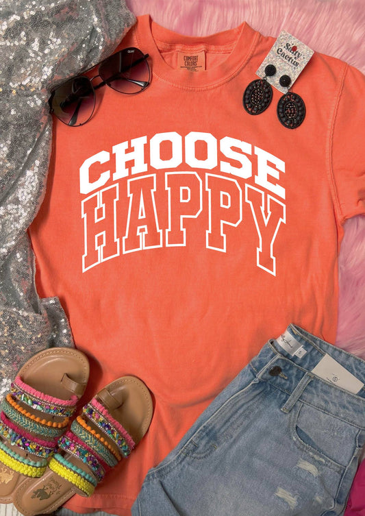 *DTF* Choose Happy Comfort Color Tee