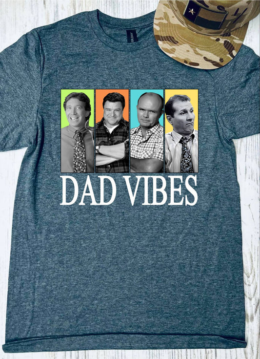 *DTF*Dad Vibes Sitcom Dark Grey Tee