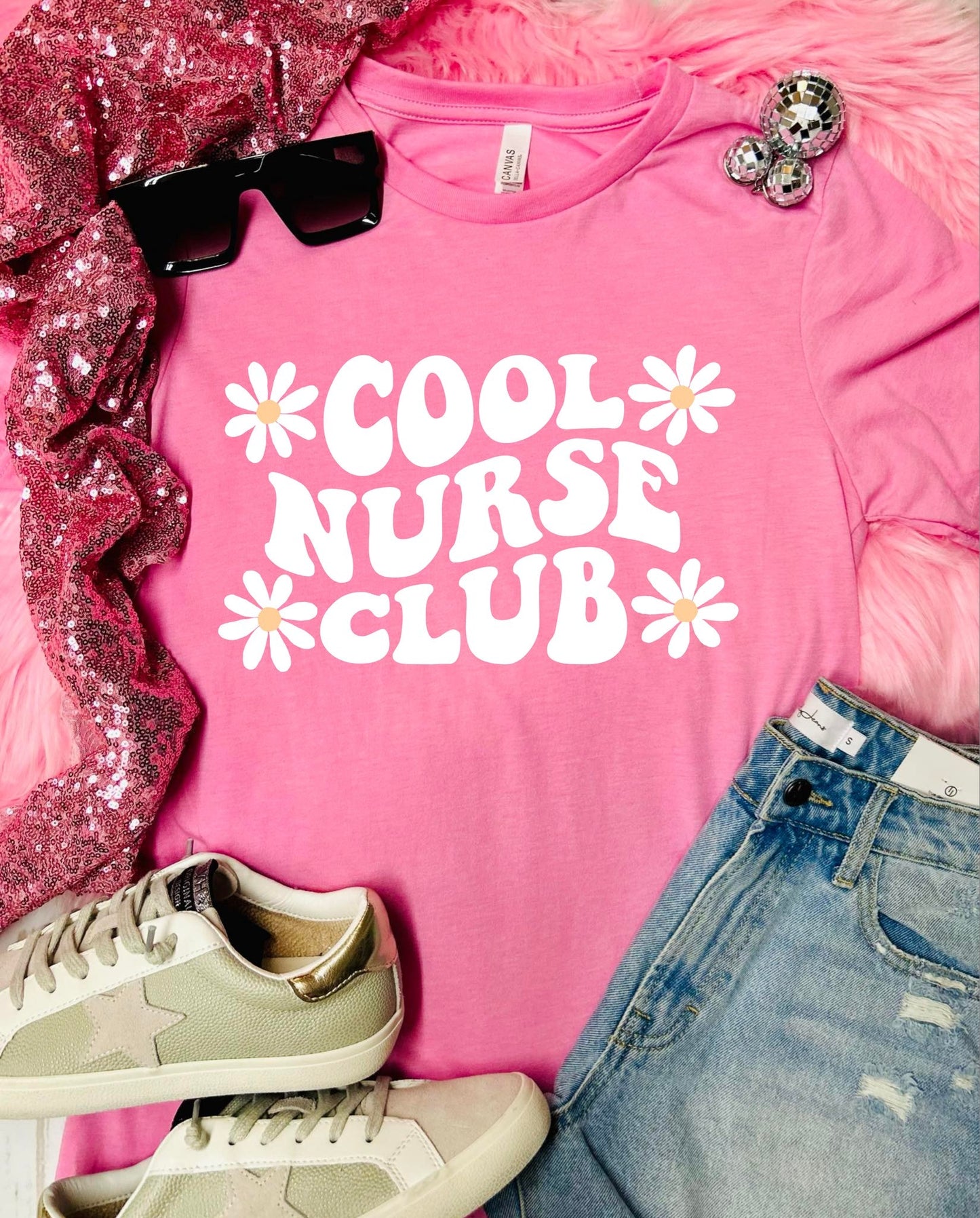 *DTF* Cool Nurse Club Charity Pink Tee