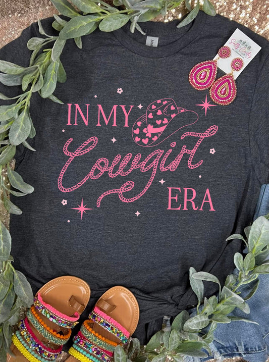 *DTF* In My Cowgirl Era Dark Grey Tee