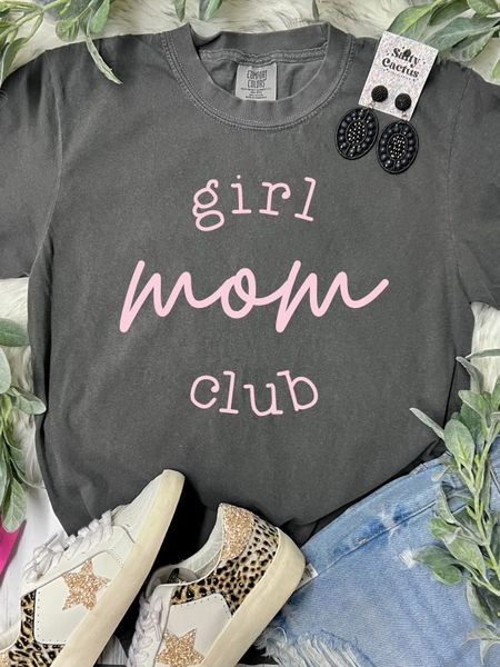 *DTF* Girl Mom Club Pepper Comfort Color Tee