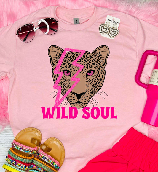 Wild Soul Tiger Baby Pink Tee