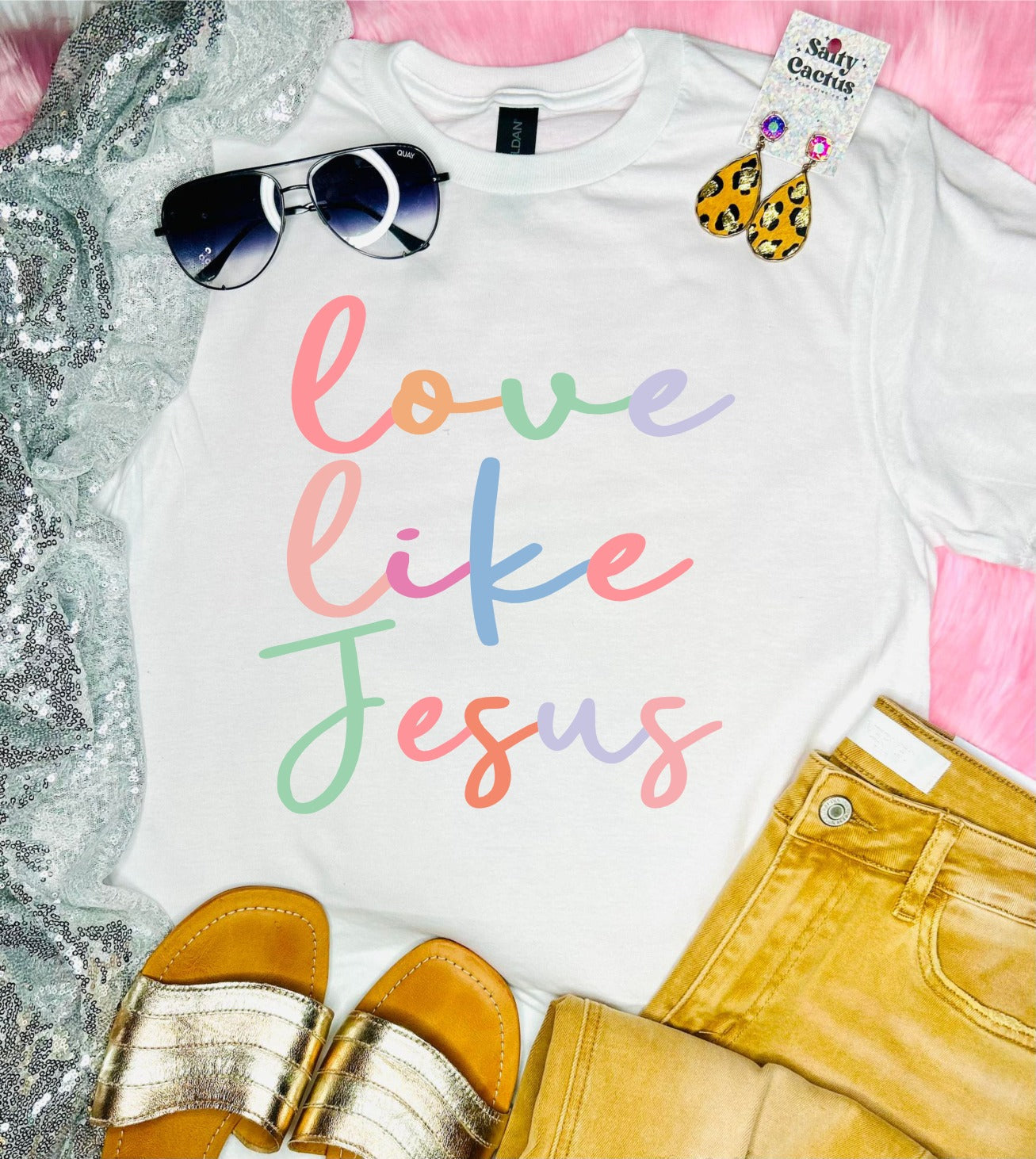 New Faith Love Like Jesus White Tee