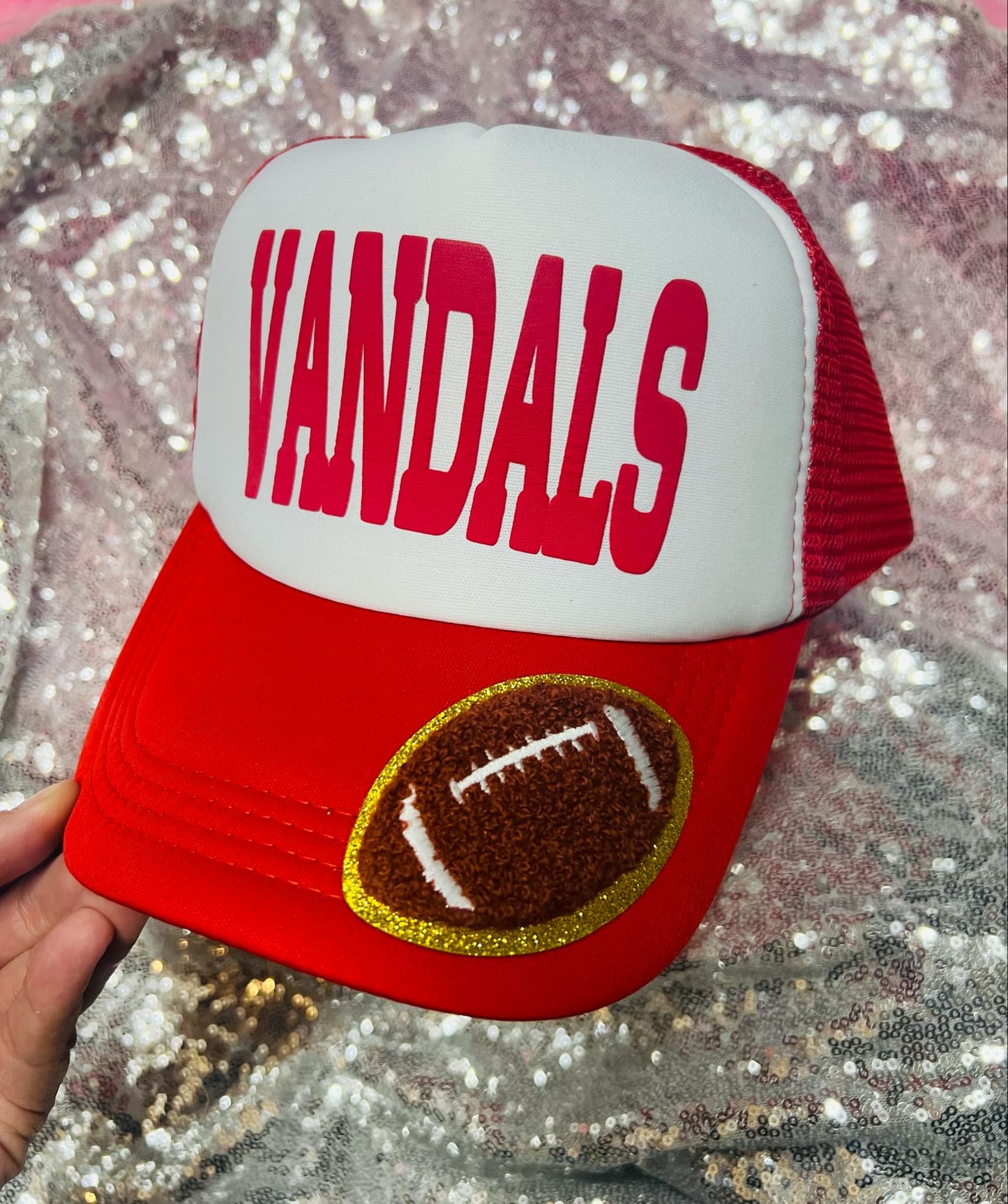 *TRUCKER HAT CUSTOM PUFF* Football Patch