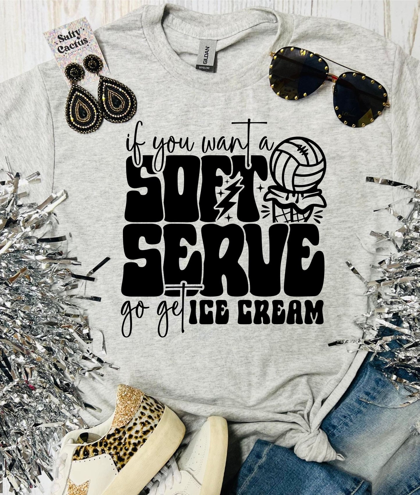 If You Want A Soft Serve Go Get Some Ice Cream Ash Grey Tee