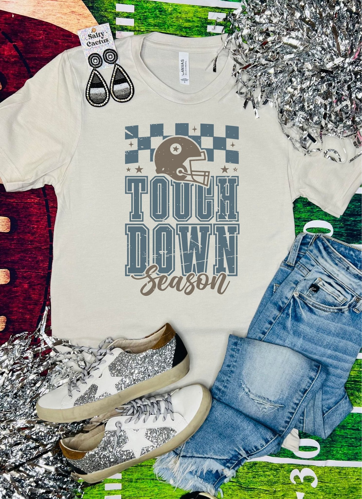 Vintage Touch Down Season Tan Tee