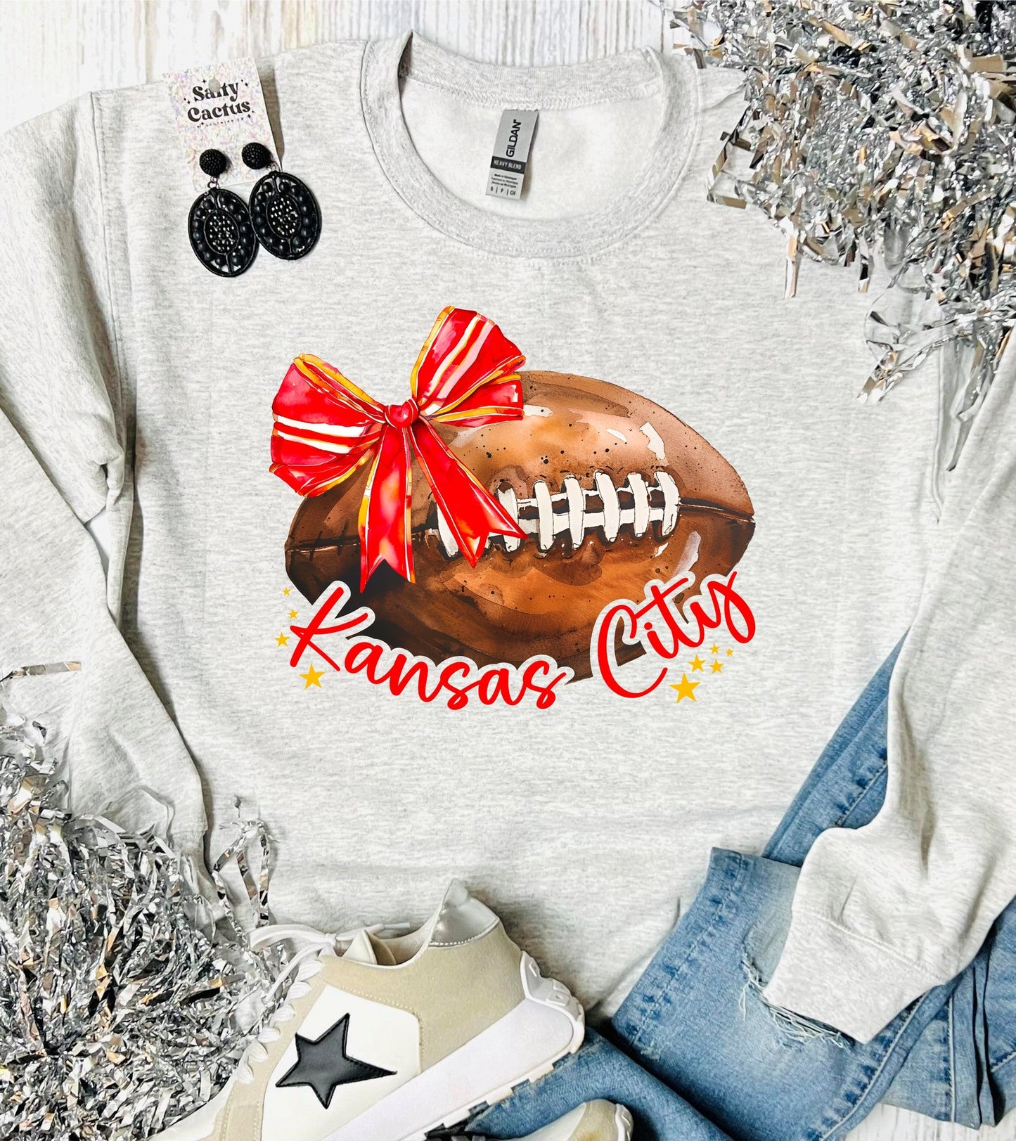 Coquette Football Kansas Ash Sweatshirt