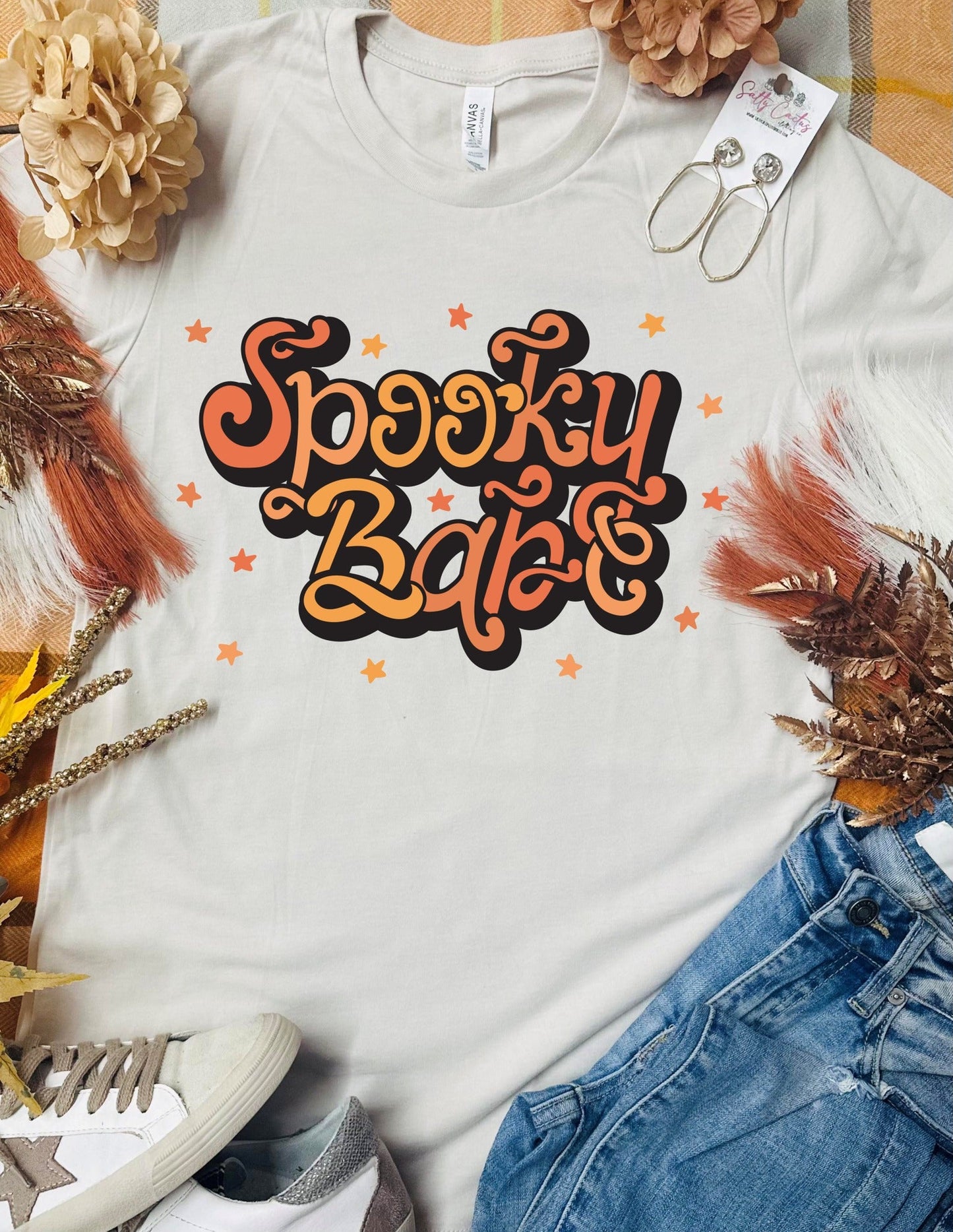 Spooky Babe Orange Tan tee