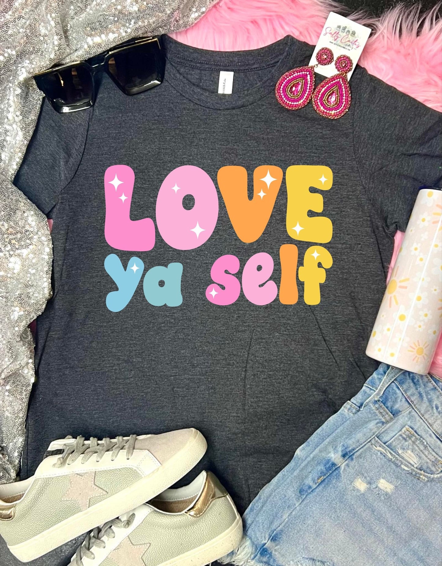 *DTF* Love Ya Self Dark Grey Tee