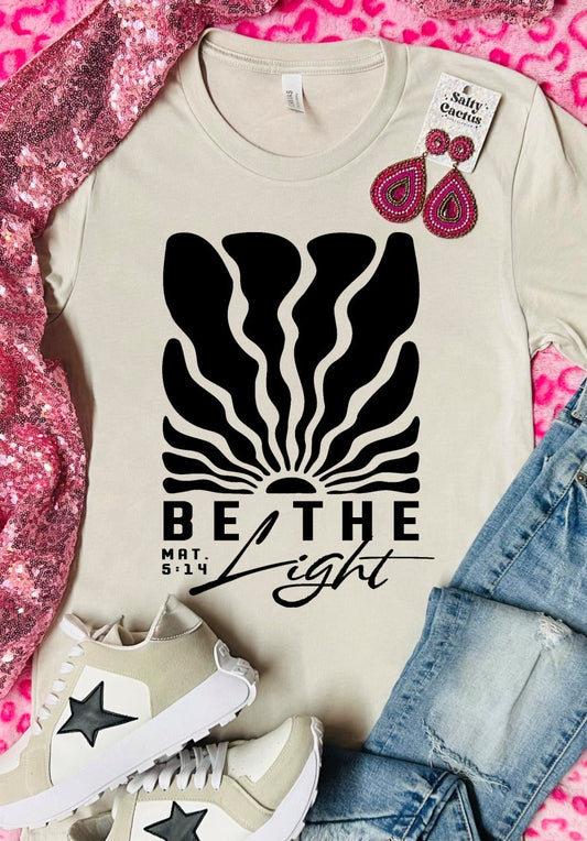 Be The Light New Floral Tan Tee